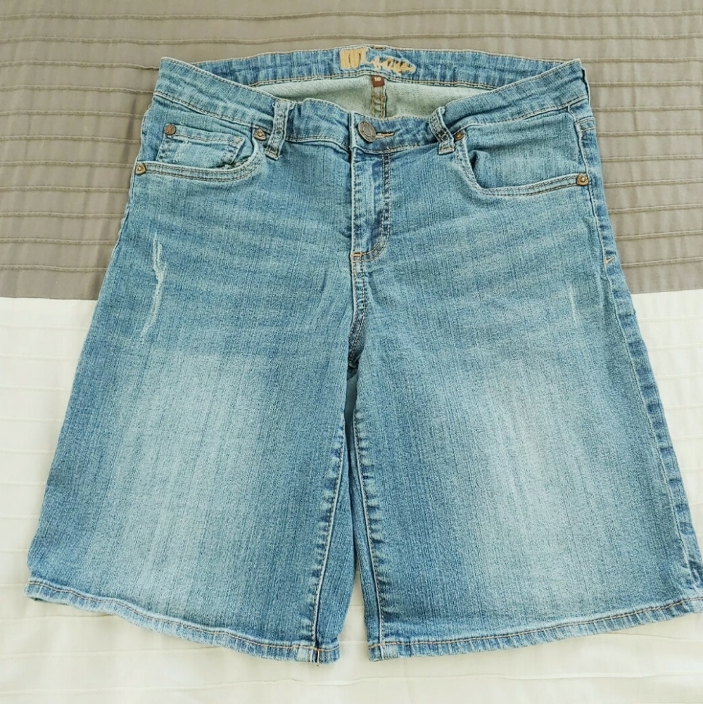 KUT From The Kloth Denim Shorts Size 10 Faded NICE